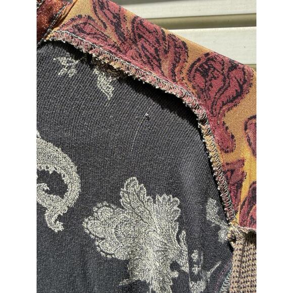 NOTHING MATCHES Size 1 - VTG Funky Patchwork  Shirt Top Long Sleeve Beautiful - Picture 6 of 7